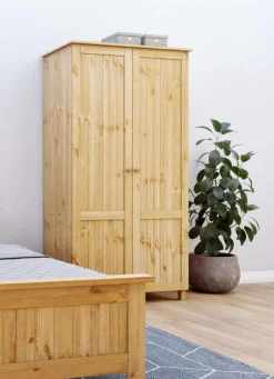 OTTO home Kleiderschrank »Juventus, Drehtürenschrank, Schrank« mit 2 Türen, 97 cm breit, aus massiver Kiefer, FSC®-zertifiziert