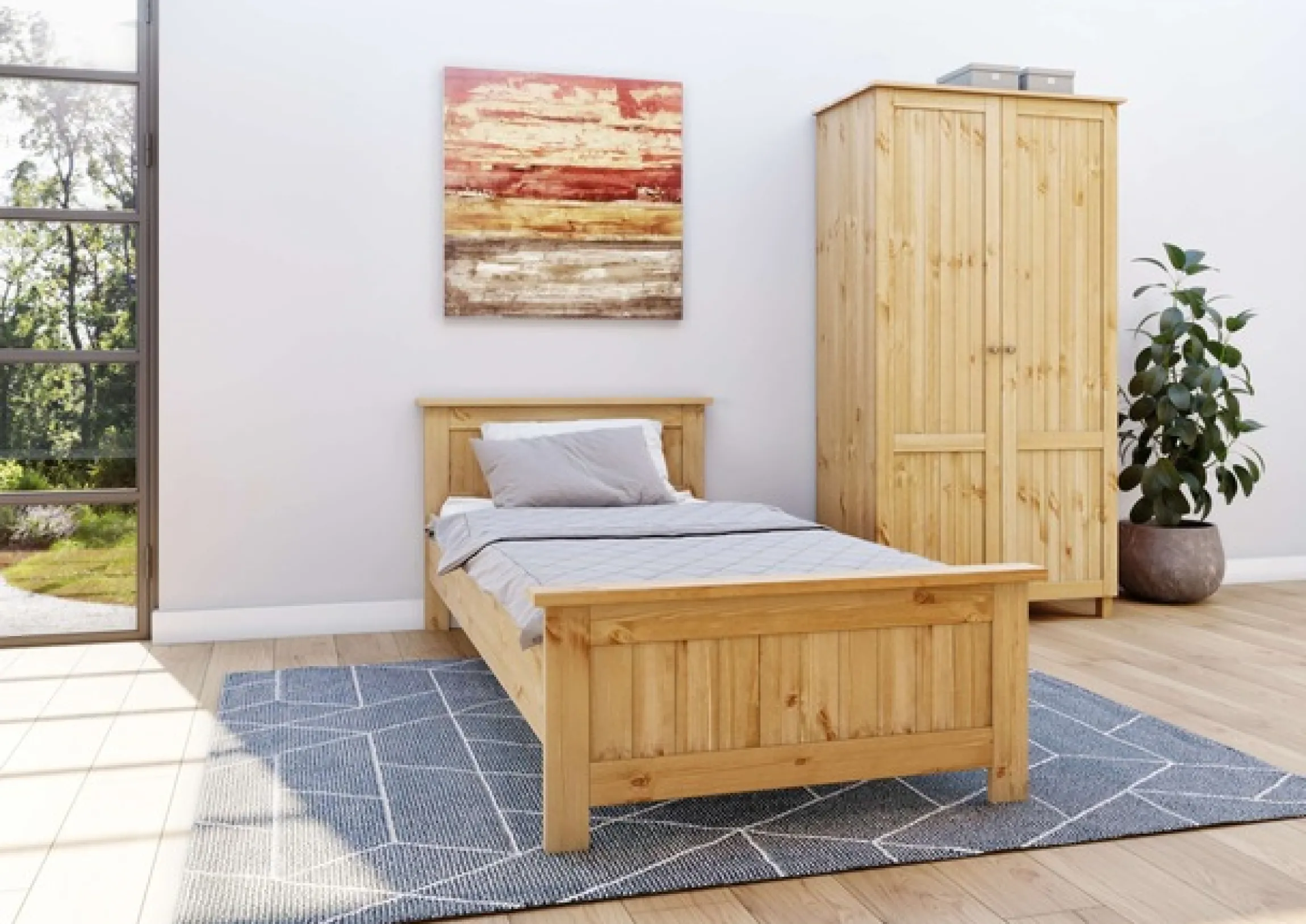 OTTO home Kleiderschrank »Juventus, Drehtürenschrank, Schrank« mit 2 Türen, 97 cm breit, aus massiver Kiefer, FSC®-zertifiziert