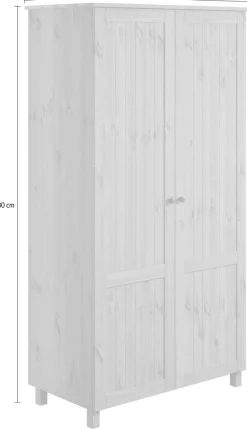 OTTO home Kleiderschrank »Juventus, Drehtürenschrank, Schrank« mit 2 Türen, 97 cm breit, aus massiver Kiefer, FSC®-zertifiziert