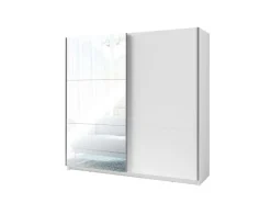 OTTO home Kleiderschrank »Kleiderschrank Fresnooo mit 5 Einlegeböden, Spiegel und Kleiderstange« Garderobe mit 2 Schwebetüren, B/H/T 200/207/62 cm
