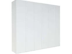 OTTO home Kleiderschrank »Kleiderschrank Maalissa mit Regalen und Kleiderstangen« Garderobe mit 6 Hochglanz-Drehtüren, BxTxH 270x59x237 cm
