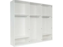 OTTO home Kleiderschrank »Kleiderschrank Maalissa mit Regalen und Kleiderstangen« Garderobe mit 6 Hochglanz-Drehtüren, BxTxH 270x59x237 cm