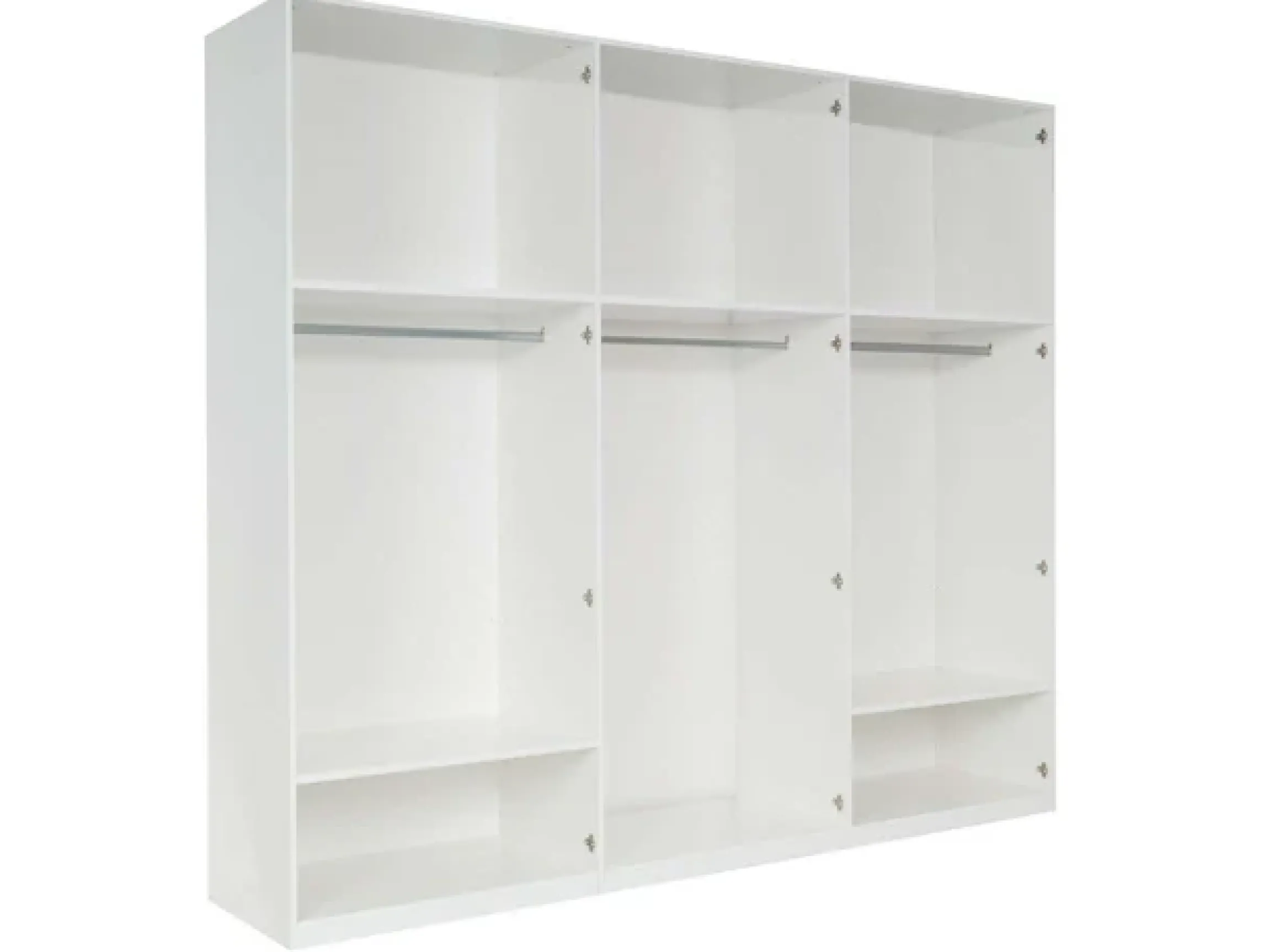 OTTO home Kleiderschrank »Kleiderschrank Maalissa mit Regalen und Kleiderstangen« Garderobe mit 6 Hochglanz-Drehtüren, BxTxH 270x59x237 cm