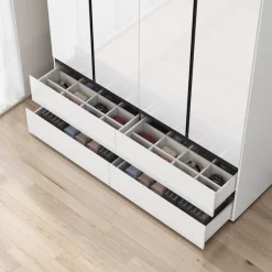 OTTO home Kleiderschrank »Kollin Schlafzimmerschrank mit 4 Türen und 4 SchubladenGarderobe« Drehtürenschrank mit perfekter Innenausstattung, hochglanz Fronten