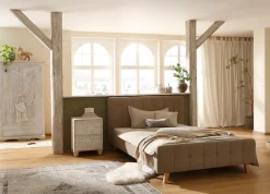 OTTO home Kleiderschrank »Landor« Stauraumschrank, Mangoholz, 2 Einlegeböden, Schubkasten, Breite 100 cm