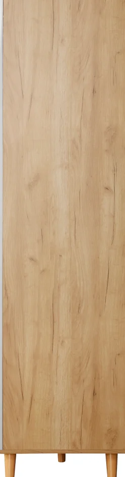 OTTO home Kleiderschrank »Lund Schlafzimmerschrankim skandinavischem Design« Garderobenschrank mit Premium Innenausstattung, Breite 80 cm hochglanz
