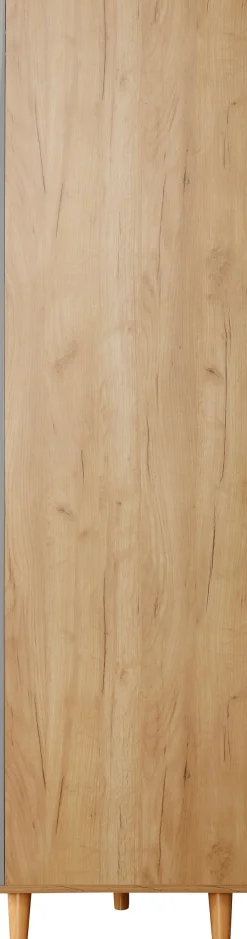 OTTO home Kleiderschrank »Lund Schlafzimmerschrankim skandinavischem Design« Garderobenschrank mit Premium Innenausstattung, Breite 200cm hochglanz