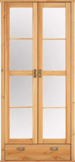 OTTO home Kleiderschrank »Madrid« 3 Breiten: 90/164/245 cmH/T ca.190/59 cm,aus massiver Kiefer, in 3 Breiten mit Spiegeltüren
