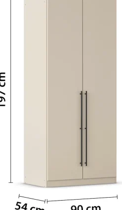 OTTO home Kleiderschrank »Mehrzweckschrank Aktenschrank Möbel Mietswohnung Schlafzimmer AVOLA« 3 verschiedene Ausstattungen BASIC/CLASSIC/PREMIUM (inkl. SOFT-CLOSE),mit hochwertigen Stangengriffen in Schwarz aus Metall MADE IN GERMANY