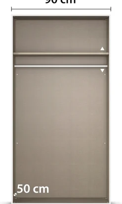 OTTO home Kleiderschrank »Mehrzweckschrank Aktenschrank Möbel Mietswohnung Schlafzimmer AVOLA« 3 verschiedene Ausstattungen BASIC/CLASSIC/PREMIUM (inkl. SOFT-CLOSE),mit hochwertigen Stangengriffen in Schwarz aus Metall MADE IN GERMANY