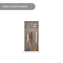 OTTO home Kleiderschrank »Mehrzweckschrank Aktenschrank Möbel Mietswohnung Schlafzimmer AVOLA« 3 verschiedene Ausstattungen BASIC/CLASSIC/PREMIUM (inkl. SOFT-CLOSE),mit hochwertigen Stangengriffen in Schwarz aus Metall MADE IN GERMANY