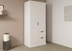 OTTO home Kleiderschrank »Mehrzweckschrank Aktenschrank Möbel Mietswohnung Schlafzimmer MARLENE« 3 verschiedene Ausstattungen BASIC/CLASSIC/PREMIUM (inkl. SOFT-CLOSE),in 3 Breiten 91/136/181 cm im Landhaus-Stil MADE IN GERMANY