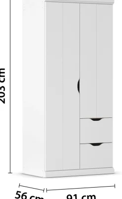 OTTO home Kleiderschrank »Mehrzweckschrank Aktenschrank Möbel Mietswohnung Schlafzimmer MARLENE« 3 verschiedene Ausstattungen BASIC/CLASSIC/PREMIUM (inkl. SOFT-CLOSE),in 3 Breiten 91/136/181 cm im Landhaus-Stil MADE IN GERMANY