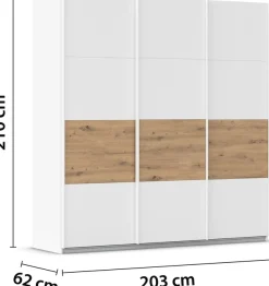 OTTO home Kleiderschrank »Mehrzweckschrank Aktenschrank Möbel Mietswohnung Schlafzimmer CORTONA« Breiten 203/271/315/360 cm, Höhen 210/229 cm,inkl. Inneneinteilung, 2 Stoffboxen extra Einlegeböden MADE IN GERMANY