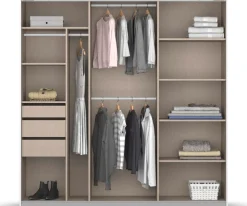 OTTO home Kleiderschrank »Mehrzweckschrank Aktenschrank Möbel Mietswohnung Schlafzimmer OTELI« Breiten 211/278/323/368 cm Höhen 214/233 cm,inkl. Passepartout optional mit Beleuchtung MADE IN GERMANY