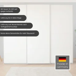 OTTO home Kleiderschrank »Mehrzweckschrank Aktenschrank Möbel Mietswohnung Schlafzimmer KOLUNA« 3 Ausstattungen BASIC/CLASSIC/PREMIUM (inkl. SOFT-CLOSE-FUNKTION),Breiten 203/271/315/360 cm Höhen 210/229 cm MADE IN GERMANY