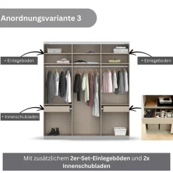 OTTO home Kleiderschrank »Mehrzweckschrank Aktenschrank Möbel Mietswohnung Schlafzimmer KOLUNA« 3 Ausstattungen BASIC/CLASSIC/PREMIUM (inkl. SOFT-CLOSE-FUNKTION),Breiten 203/271/315/360 cm Höhen 210/229 cm MADE IN GERMANY