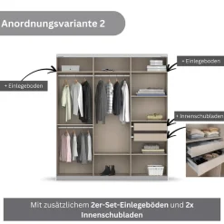 OTTO home Kleiderschrank »Mehrzweckschrank Aktenschrank Möbel Mietswohnung Schlafzimmer KOLUNA« 3 Ausstattungen BASIC/CLASSIC/PREMIUM (inkl. SOFT-CLOSE-FUNKTION),Breiten 203/271/315/360 cm Höhen 210/229 cm MADE IN GERMANY