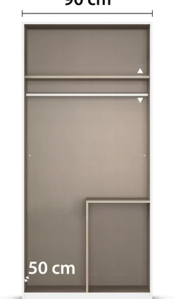 OTTO home Kleiderschrank »Mehrzweckschrank Aktenschrank Möbel Mietswohnung Schlafzimmer YLVA« Breiten: 90/135/180 cm, Höhe 197 cm,skandinavischer Style mit Rahmenfront und Knopfgriffen MADE IN GERMANY