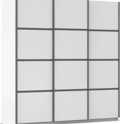 OTTO home Kleiderschrank »Mehrzweckschrank Aktenschrank Möbel Mietswohnung Schlafzimmer AVOLA« 3 verschiedene Ausstattungen BASIC/CLASSIC/PREMIUM (inkl. SOFT-CLOSE),mit eleganten Zierleisten in Chrom, Schwarz oder Weiß MADE IN GERMANY