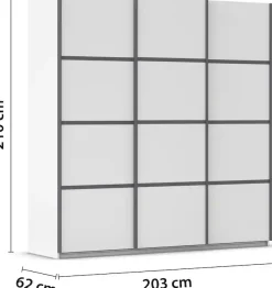 OTTO home Kleiderschrank »Mehrzweckschrank Aktenschrank Möbel Mietswohnung Schlafzimmer AVOLA« 3 verschiedene Ausstattungen BASIC/CLASSIC/PREMIUM (inkl. SOFT-CLOSE),mit eleganten Zierleisten in Chrom, Schwarz oder Weiß MADE IN GERMANY