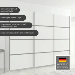 OTTO home Kleiderschrank »Mehrzweckschrank Aktenschrank Möbel Mietswohnung Schlafzimmer AVOLA« 3 verschiedene Ausstattungen BASIC/CLASSIC/PREMIUM (inkl. SOFT-CLOSE),mit eleganten Zierleisten in Chrom, Schwarz oder Weiß MADE IN GERMANY