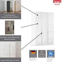 OTTO home Kleiderschrank »Mehrzweckschrank Aktenschrank Möbel Mietswohnung Garderobe AGORDO« durchdachte Innenausstattung kleine und große Räume MADE IN GERMANY