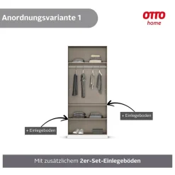 OTTO home Kleiderschrank »Mehrzweckschrank Aktenschrank Möbel Mietswohnung Garderobe AGORDO« durchdachte Innenausstattung kleine und große Räume MADE IN GERMANY