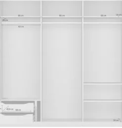 OTTO home Kleiderschrank »Mehrzweckschrank Aktenschrank Möbel Mietswohnung Schlafzimmer ORACLE« Breiten 203/271/315/360 cm Höhen 210/229 cm,inkl. Schubladen-Einsatz und extra Einlegeböden MADE IN GERMANY