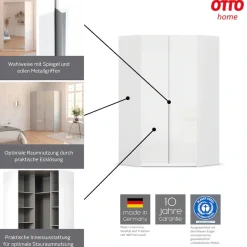 OTTO home Kleiderschrank »Mehrzweckschrank Aktenschrank Möbel Mietswohnung Garderobe AGORDO« voll ausgestattet für kleine Räume geeignet MADE IN GERMANY