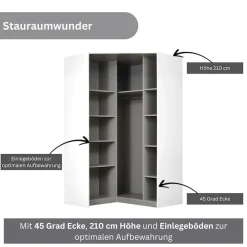 OTTO home Kleiderschrank »Mehrzweckschrank Aktenschrank Möbel Mietswohnung Garderobe AGORDO« voll ausgestattet für kleine Räume geeignet MADE IN GERMANY