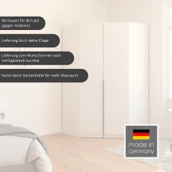 OTTO home Kleiderschrank »Mehrzweckschrank Aktenschrank Möbel Mietswohnung Garderobe AGORDO« voll ausgestattet für kleine Räume geeignet MADE IN GERMANY