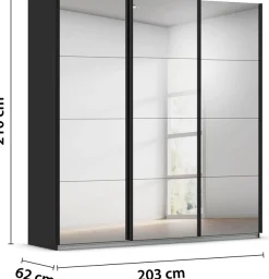 OTTO home Kleiderschrank »Mehrzweckschrank Aktenschrank Möbel Mietswohnung Schlafzimmer OTELI« 3 Ausstattungen BASIC/CLASSIC/PREMIUM (inkl. SOFT-CLOSE-FUNKTION),Breiten 203/271/315/360 cm Höhen 210/229 cm MADE IN GERMANY
