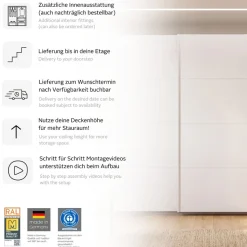 OTTO home Kleiderschrank »Mehrzweckschrank Aktenschrank Möbel Mietswohnung Schlafzimmer OTELI« 3 Ausstattungen BASIC/CLASSIC/PREMIUM (inkl. SOFT-CLOSE-FUNKTION),Breiten 203/271/315/360 cm Höhen 210/229 cm MADE IN GERMANY