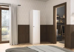 OTTO home Kleiderschrank »Mehrzweckschrank Aktenschrank Möbel Mietswohnung Schlafzimmer YLVA« Breiten: 90/135/180 cm, Höhe 197 cm,skandinavischer Style mit Rahmenfront und Knopfgriffen MADE IN GERMANY