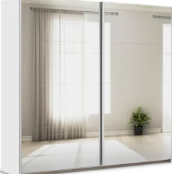 OTTO home Kleiderschrank »Mehrzweckschrank Aktenschrank Möbel Mietswohnung Schlafzimmer ASTANA« 3 Ausstattungen BASIC/CLASSIC/PREMIUM (inkl. SOFT-CLOSE-FUNKTION),großflächige Spiegelfront, B/H/T: 218/210/59 cm MADE IN GERMANY