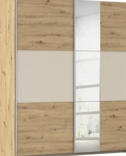 OTTO home Kleiderschrank »Mehrzweckschrank Aktenschrank Möbel Mietswohnung TOPSELLERASTANA« 3 Ausstattungen BASIC/CLASSIC/PREMIUM (inkl. SOFT-CLOSE-FUNKTION),mit 3 Spiegelelementen, Metallgriffleisten alufarbig MADE IN GERMANY
