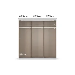 OTTO home Kleiderschrank »Mehrzweckschrank Aktenschrank Möbel Mietswohnung Schlafzimmer AVOLA« 3 verschiedene Ausstattungen BASIC/CLASSIC/PREMIUM (inkl. SOFT-CLOSE),mit eleganten Zierleisten in Chrom, Schwarz oder Weiß MADE IN GERMANY
