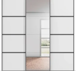 OTTO home Kleiderschrank »Mehrzweckschrank Aktenschrank Möbel Mietswohnung Schlafzimmer AVOLA« 3 verschiedene Ausstattungen BASIC/CLASSIC/PREMIUM (inkl. SOFT-CLOSE),mit eleganten Zierleisten in Chrom, Schwarz oder Weiß MADE IN GERMANY