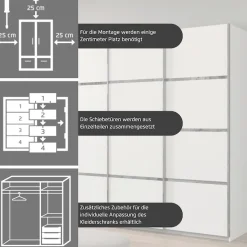 OTTO home Kleiderschrank »Mehrzweckschrank Aktenschrank Möbel Mietswohnung Schlafzimmer AVOLA« 3 verschiedene Ausstattungen BASIC/CLASSIC/PREMIUM (inkl. SOFT-CLOSE),mit eleganten Zierleisten in Chrom, Schwarz oder Weiß MADE IN GERMANY