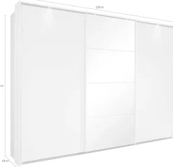 OTTO home Kleiderschrank »Mehrzweckschrank Aktenschrank Möbel Mietswohnung Schlafzimmer TUBONA« Breiten 278/368 cm, Höhen 214/233 cm inkl. Passepartout, Beleuchtung,mit umfangreicher Innenausstattung und Passepartout MADE IN GERMANY