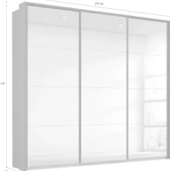 OTTO home Kleiderschrank »Mehrzweckschrank Aktenschrank Möbel Mietswohnung Schlafzimmer OTELI« Breiten 211/278/323/368 cm Höhen 214/233 cm,inkl. Passepartout optional mit Beleuchtung MADE IN GERMANY