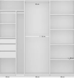 OTTO home Kleiderschrank »Mehrzweckschrank Aktenschrank Möbel Mietswohnung Schlafzimmer OTELI« Breiten 211/278/323/368 cm Höhen 214/233 cm,inkl. Passepartout optional mit Beleuchtung MADE IN GERMANY