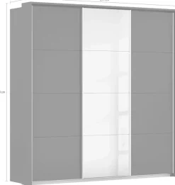 OTTO home Kleiderschrank »Mehrzweckschrank Aktenschrank Möbel Mietswohnung Schlafzimmer CORTONA« erhältlich in Breite 211/278/323/368 cm, Höhe: 214/233 cm,inkl. Passepartout und Zubehör, optionale Beleuchtung MADE IN GERMANY