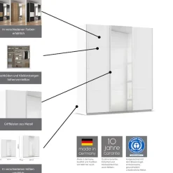 OTTO home Kleiderschrank »Mehrzweckschrank Aktenschrank Möbel Mietswohnung Schlafzimmer CORTONA« erhältlich in Breite 211/278/323/368 cm, Höhe: 214/233 cm,inkl. Passepartout und Zubehör, optionale Beleuchtung MADE IN GERMANY