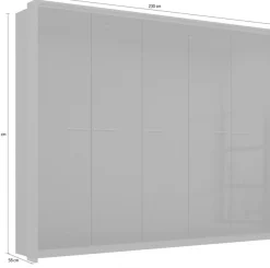 OTTO home Kleiderschrank »Mehrzweckschrank Aktenschrank Möbel Mietswohnung Schlafzimmer OTELI« erhältlich in Breiten 230/275 cm inkl. Innenschubladen und extra Böden,inkl. Passepartout optional mit Beleuchtung MADE IN GERMANY