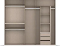 OTTO home Kleiderschrank »Mehrzweckschrank Aktenschrank Möbel Mietswohnung Schlafzimmer OTELI« erhältlich in Breiten 230/275 cm inkl. Innenschubladen und extra Böden,inkl. Passepartout optional mit Beleuchtung MADE IN GERMANY