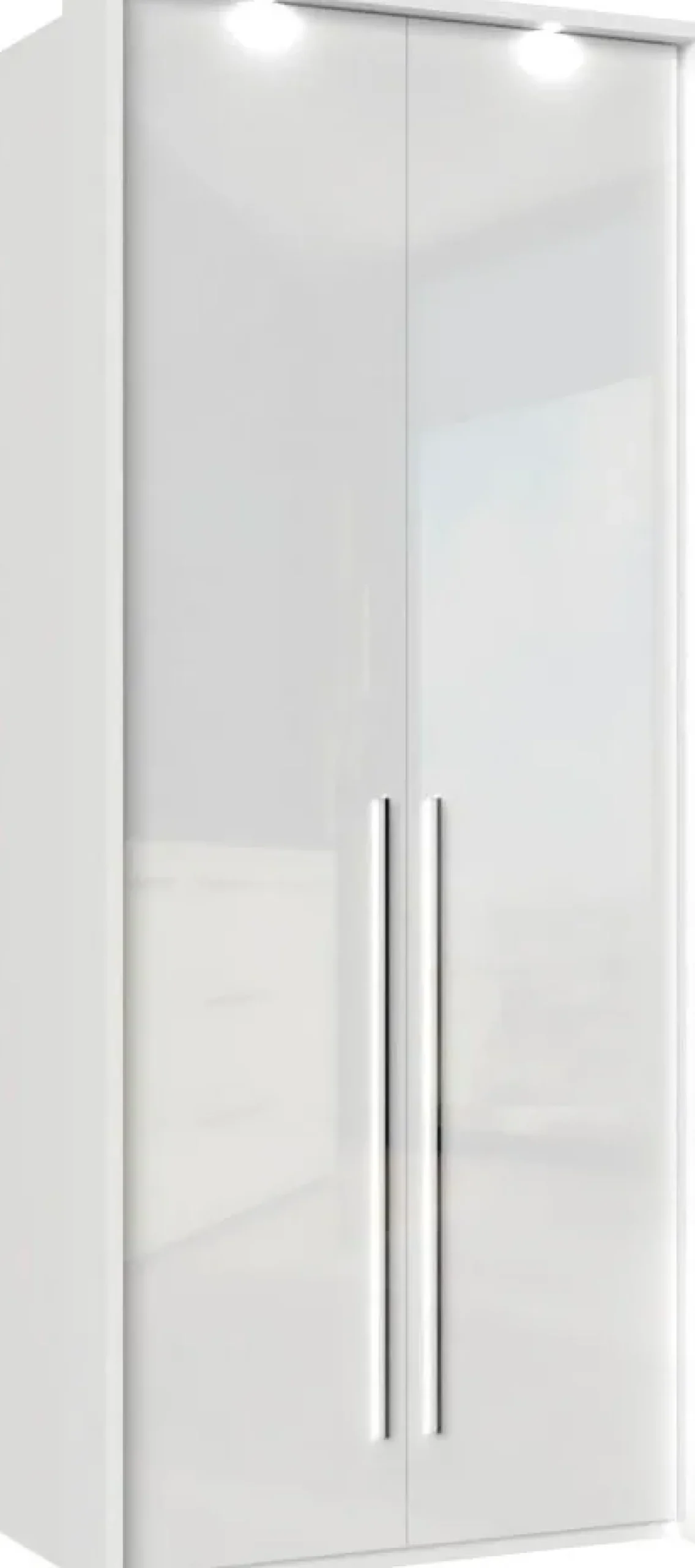 OTTO home Kleiderschrank »Piano, inklusive Rahmen und Beleuchtung, soft-close-Funktion« viele Breiten zur Auswahl, 226cm hoch,beige oder weiß, UV lackiert, Hochglanzfronten, FSC-zertifiziert
