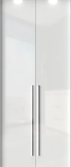 OTTO home Kleiderschrank »Piano, inklusive Rahmen und Beleuchtung, soft-close-Funktion« viele Breiten zur Auswahl, 226cm hoch,beige oder weiß, UV lackiert, Hochglanzfronten, FSC-zertifiziert