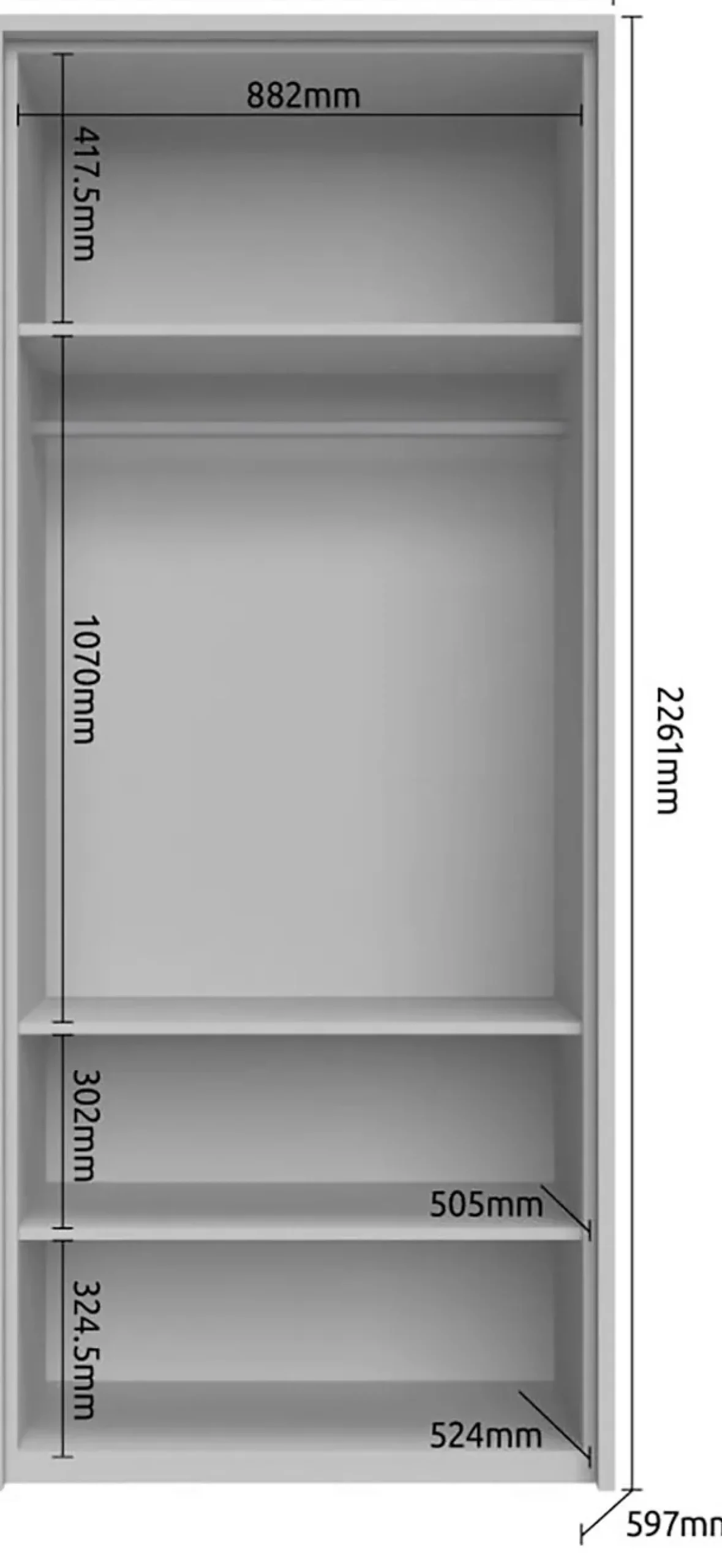 OTTO home Kleiderschrank »Piano, inklusive Rahmen und Beleuchtung, soft-close-Funktion« viele Breiten zur Auswahl, 226cm hoch,beige oder weiß, UV lackiert, Hochglanzfronten, FSC-zertifiziert